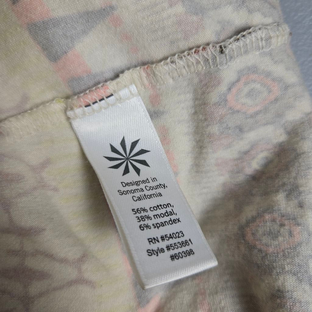 Women's Athleta White Brown Geometric Strapless Maxi Dress S - Picture 3 of 11